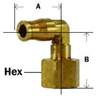 Push In Female Swivel Elbow Diagram